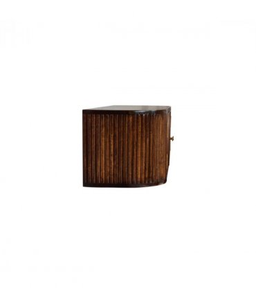 Artisan Furniture Solid Wood Chunky Chestnut Wall Mounted Console, 2 Doors, Dark Brown