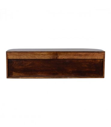 Artisan Furniture Solid Wood Chunky Chestnut Wall Mounted Console, 2 Doors, Dark Brown