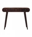 Artisan Furniture Solid Wood California Walnut Dressing Table with Foldable Mirror, 2 Drawers, 4 Slots with Mirror, Dark Brown