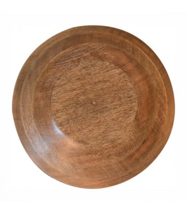 Artisan Furniture Solid Wood Floral Bird Bowl Set of 2, Beige