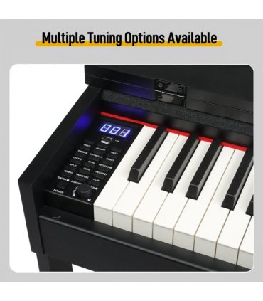 GDP-205S01 88 Keys Home Digital Piano Full Weighted Action Flip Type Keyboards with Furniture Stand, Power Adapter, Triple Pedals, Headphone，for All Experience Levels Black
