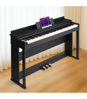 GDP-205S01 88 Keys Home Digital Piano Full Weighted Action Flip Type Keyboards with Furniture Stand, Power Adapter, Triple Pedals, Headphone，for All Experience Levels Black