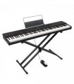 GPPD01-203 88 Key Semi-Weighted Standard Keyboards Digital Piano with Metal Stand, MIDI Bluetooth, Triple Pedals, Headphone and Other accessories for Piano beginner Black color