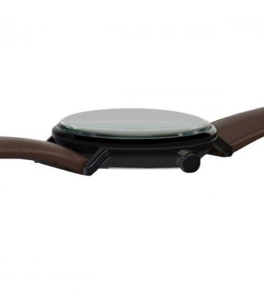Lorus Mens Black Date Dial Brown Leather Strap Watch RH985MX9