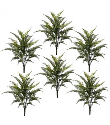 Pack of 6 x 78cm Fire Retardant Artificial Fern Foliage Branch