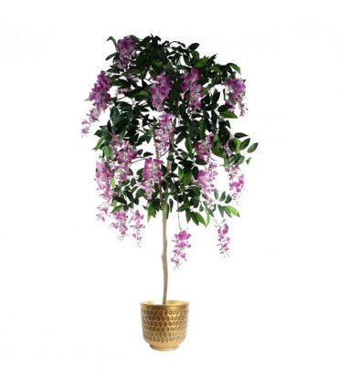 20cm Gold Honeycomb Metal Planter by Leaf