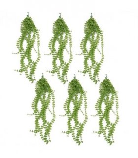 Pack of 6 x Hanging UV and Fire Resistant Artificial Plant Pearl String 92cm