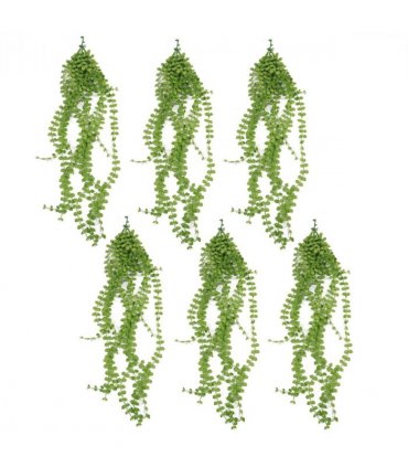 Pack of 6 x Hanging UV and Fire Resistant Artificial Plant Pearl String 92cm