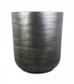 39cm x 33cm Coya Silver Ridged Planter Large Composite Plant Pot