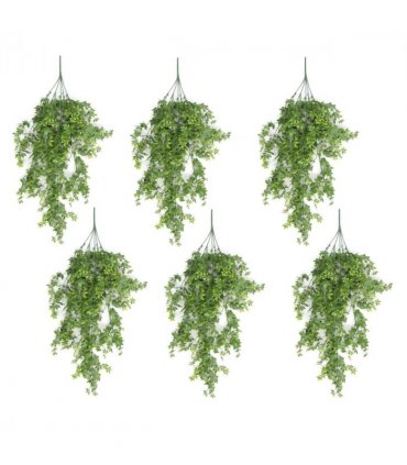 Pack of 6 x Hanging UV and Fire Resistant Artificial Forest Foliage Plant 81cm