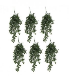 Pack of 6 x Hanging UV and Fire Resistant Artificial Peperomia Plant 68cm