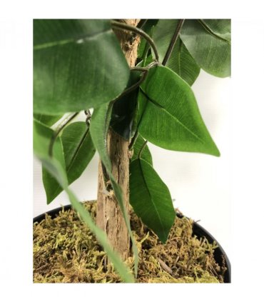 120cm Artificial Ficus Tree / Plant - Large Bushy Shape Copper Metal Planter