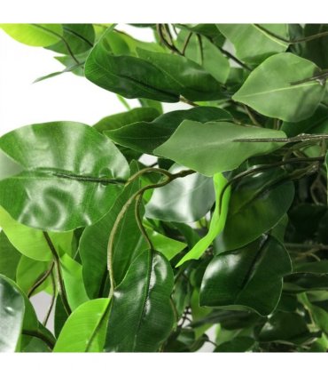 120cm Artificial Ficus Tree / Plant - Large Bushy Shape Copper Metal Planter