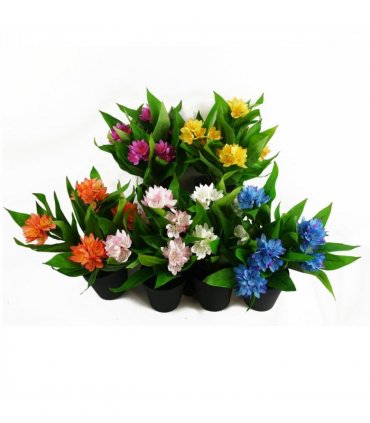 6x 18cm Artificial Freesia Plants in Assorted Colours Flowering