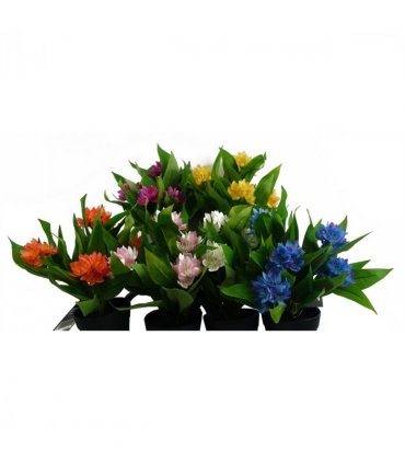 6x 18cm Artificial Freesia Plants in Assorted Colours Flowering