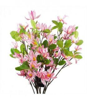 6x 100cm Pink Magnolia Floral Spray Artificial