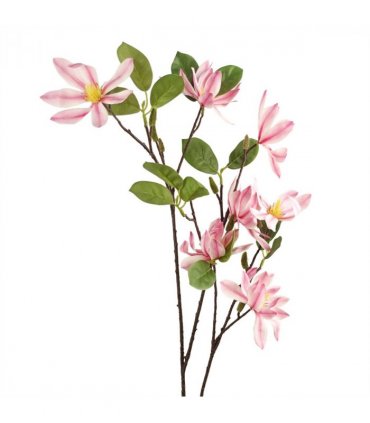 6x 100cm Pink Magnolia Floral Spray Artificial