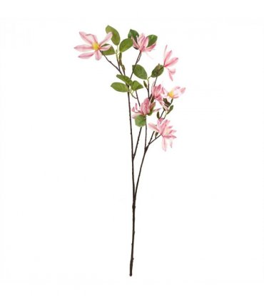 6x 100cm Pink Magnolia Floral Spray Artificial