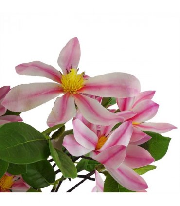 6x 100cm Pink Magnolia Floral Spray Artificial