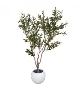 200cm XXL Artificial Olive Tree with Decorative Planter