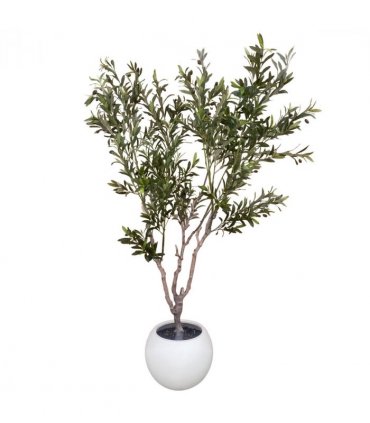 200cm XXL Artificial Olive Tree with Decorative Planter