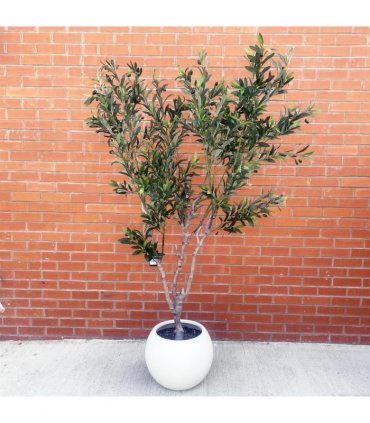 200cm XXL Artificial Olive Tree with Decorative Planter