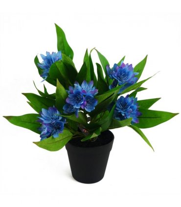 3x 18cm Artificial Freesia Plants Pink, White, Blue Flowering
