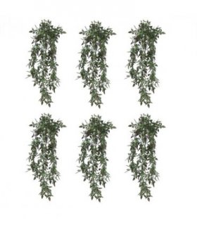 Pack of 6 x Hanging UV and Fire Resistant Artificial Angel Plant 76cm