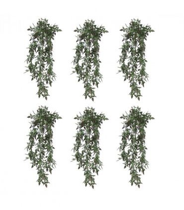 Pack of 6 x Hanging UV and Fire Resistant Artificial Angel Plant 76cm