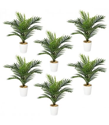 Pack of 6 x 50cm Artificial Mini Palm Tree