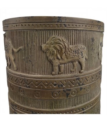 55cm x 29cm Jungle Planter with Legs Embossed Lion Elephant Large