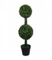 90cm Podocarpus Double Ball Topiary Tree Artificial