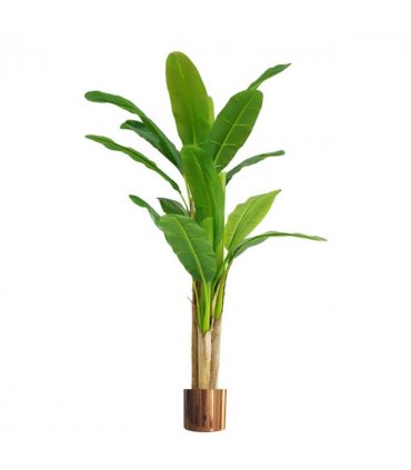 180cm Artificial Banana Tree Tropical Plant Copper Metal Planter
