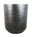 47cm x 41cm Coya Silver Ridged Planter Extra Large Composite Plant Pot