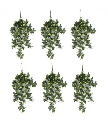 Pack of 6 x Hanging UV and Fire Resistant Artificial Pothos Plant 71cm