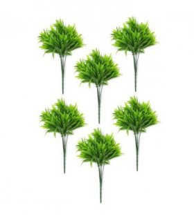 Pack of 6 x 30cm Fire Resistant Foliage Mini Leaf Stem