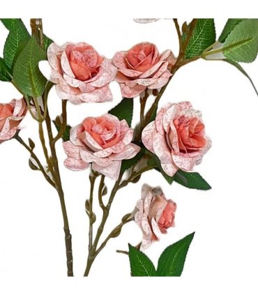 Pack of 6 x 90cm Artificial Pink Rose Stem