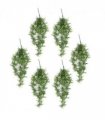 Pack of 6 x Hanging UV and Fire Resistant Artificial Fronded Thyme Plant 70cm