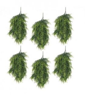 Pack of 6 x Hanging UV and Fire Resistant Artificial Foliage Plant 85cm