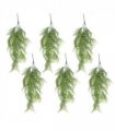 Pack of 6 x Hanging UV and Fire Resistant Artificial Trailing Button Fern Plant 82cm