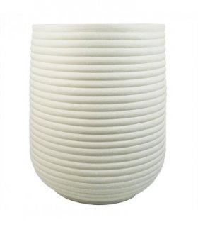 46cm x 40cm Mikos Extra Large Ridged Composite Planter - Stone Colour