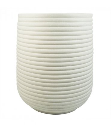 46cm x 40cm Mikos Extra Large Ridged Composite Planter - Stone Colour