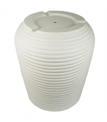 46cm x 40cm Mikos Extra Large Ridged Composite Planter - Stone Colour