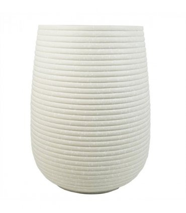 41cm x 30cm Mikos Large Ridged Composite Planter - Stone Colour