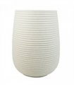 41cm x 30cm Mikos Large Ridged Composite Planter - Stone Colour