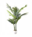 160cm Artificial Palm Tree with 15 Leaves in White Pot