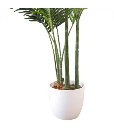 160cm Artificial Palm Tree with 15 Leaves in White Pot