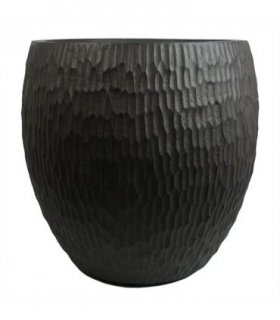 43cm Inoke Embossed Large Grey Composite Planter Plant Pot
