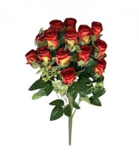 52cm Artificial Red Rose Bunch