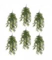 Pack of 6 x Hanging UV and Fire Resistant Artificial Variegated Plant 76cm